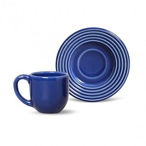 6 Xícaras de café argos azul navy 72 ml