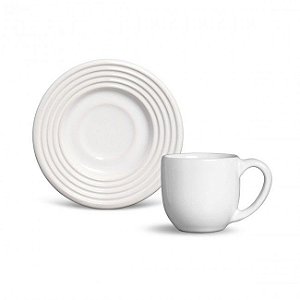 6 Xícaras de café argos branco 72 ml