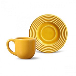 6 Xícaras de café argos mostarda 72 ml