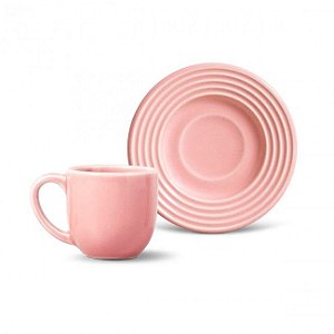 6 Xícaras de café argos rosa 72 ml