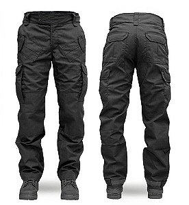 Calça Ripstop Preta 8 bolsos