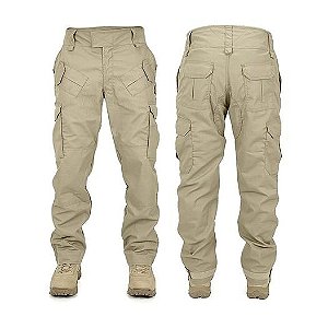 Calça Ripstop Bege 8 bolsos