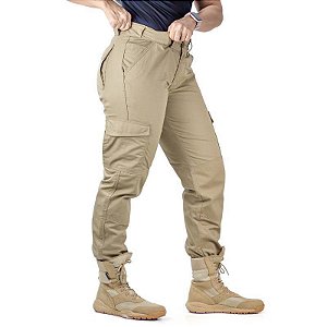 Calça Tática Feminina Bege (lycra)