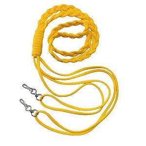 Cordão Fiel Trançado Duplo Amarelo