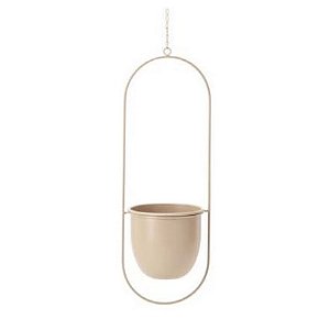 CACHEPOT PENDENTE BEGE - OVAL