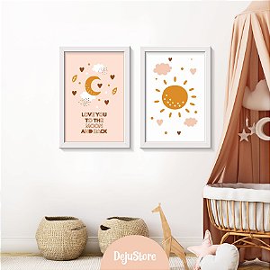 Kit Quadros: Sol e Lua Boho