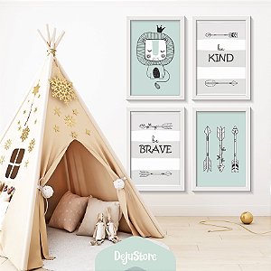 Kit Quadros: Safari Minimalista