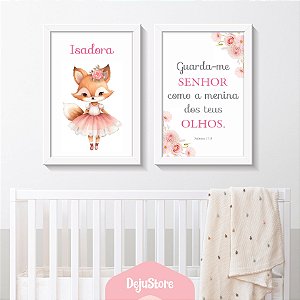 Kit Quadros: Raposa Menina