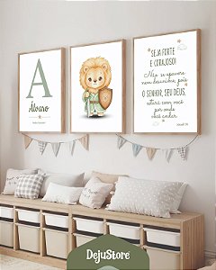 Kit Quadros: Leão Guerreiro