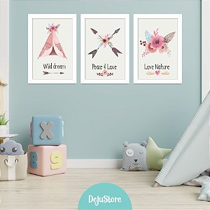 Kit Quadros: Boho Aquarela