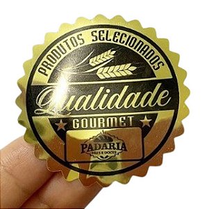 Selo Dourado + 1 Cor Personalizado Com a Sua Logo