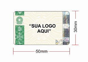 Selo de Segurança para Certificados 50x30mm Com a Sua LOGO - Modelo 03