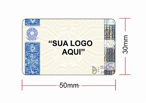 Selo de Segurança para Certificados 50x30mm Com a Sua LOGO - Modelo 01