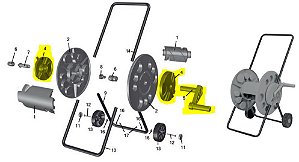 Manivela e Mancal p/ Enrolador de Mangueira Tramontina