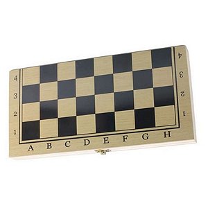 Jogo Tabuleiro dobravel de madeira xadrez Médio  AM-2034