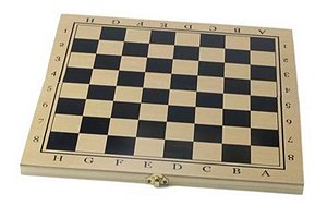 Jogo Tabuleiro dobravel de madeira xadrez Pequeno  AM-2033