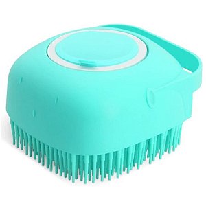 kit 3 Esponja de Silicone Para Banho Dispenser Shampoo verde