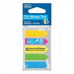 Tili Notes Tag 100 Folhas 5 Cores Tilibra