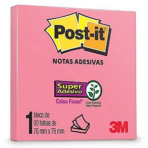 Post-it Pink 76mm X 76mm 90 Folhas 3M