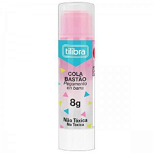 Cola Bastão Transparente Rosa Tilibra
