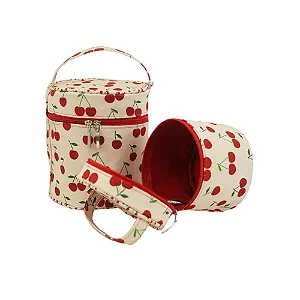 Necessaire Redonda Cerejinha - Sabra GRANDE