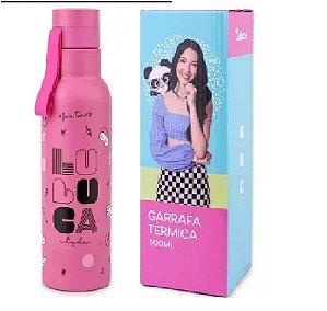 Garrafa Squeeze Termica Luluca Oficial 500ML INOX Azul