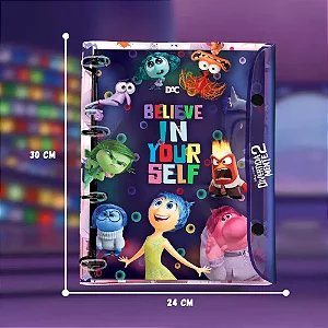 Fichário Universitário Dac Divertidamente 192 Fls Cristal