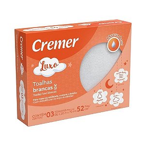 Toalha De Pano Branca Luxo Cremer
