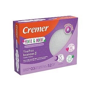 Toalha Branca Cremer Pinte E Borde 100% Algodao