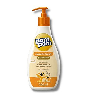 Sabonete Líquido Infantil PomPom Glicerinado 200ml