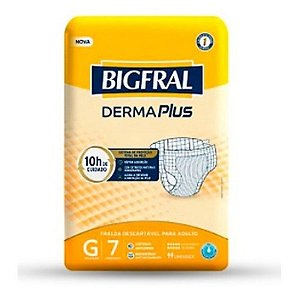Fralda Geriátrica Bigfral Derma Plus G 7 Unidades
