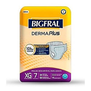 Fralda Geriátrica Bigfral Derma Plus XG 7 Unidades