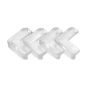 Protetor de Canto e Quina em Silicone Transparente Kit 4 Unidades