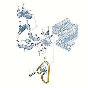 Correia Alternador VW Passat 97/05 A4 A6 A8 078903137BC
