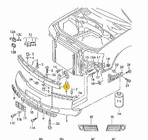 ALMA VIGA PARACHOQUE DIANTEIRO AUDI A6 98-01 4B0807109D