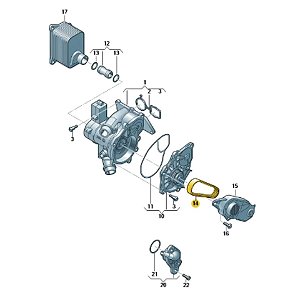 Correia Bomba D'água VW Golf Passat A3 Q3 06K121605C