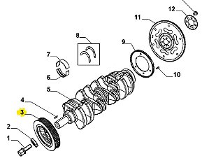 K05047418AB POLIA VIRABREQUM JEEP COMPASS 2.0