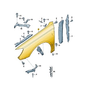 Paralama Lado Esquerdo Audi A3 17/20 8V0821105L
