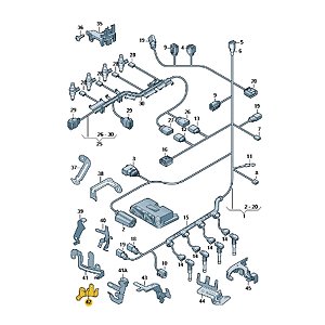 Suporte Chicote VW Golf Jetta Passat Tiguan A3 1K0971858AJ