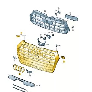 Grade Central Do Radiador Audi Q5 17/21 80A853651JRp5