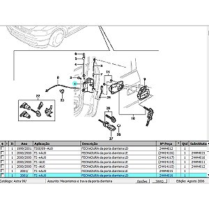 24444016 FECHADURA PORTA DIANT LD ASTRA 2011>>  C TRAVA ORIG