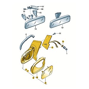 Carcaça Retrovisor LD VW Fox 04/10 5Z1857508C1NN