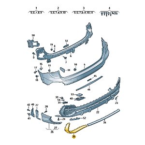 FRISO PARACHOQ. TRAS. LE AUDI Q3 19>> 83F807967T94
