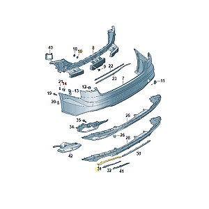 FRISO DECORATIVO PARACHOQUE AUDI A5 8w68535563q7