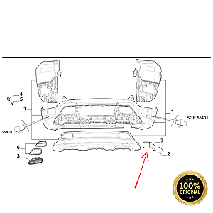100270392 SUP. REBOQUE TRAS. DIR JEEP RENEGADE 2022>