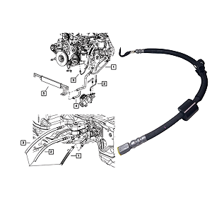 Mangueira de pressão da direção hidráulica  Mopar 05154687AA