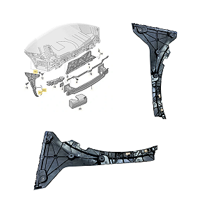 Guia de para-choque  trasseiro LD  80A807454