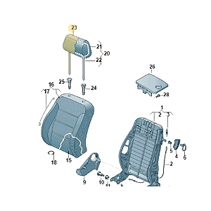 5Z0881921ADEN6 Forro do Apoio Banco Diant 2011>>2014
