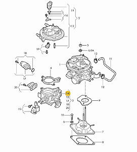 0261980661 BASE CARBURADOR  AUTOLATINA