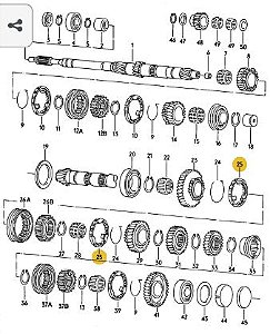 ANEL SINCRONIZADOR 1/2 MARCHA VW GOLF  012311247F